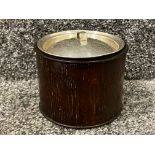 Antique Tobacco jar with hallmarked Birmingham silver lid, dated 1904