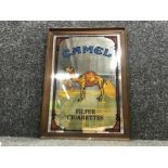 Vintage camel cigarettes advertising mirror