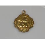 18ct gold pendant (Cupid) 3G