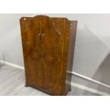 Large Walnut double door wardrobe - 117x48cm, Height 190cm
