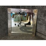 Modern ornate chrome framed mirror