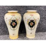 Tall pair (12”) crown pottery “celia” baluster vases