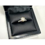 Approx. 2ct Natural Round Brilliant Diamond Solitaire Ring in 18ct WG - 5.6grams Size J -Very Good