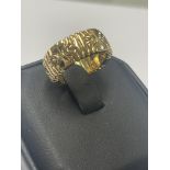 Original 18ct Gold BVLGARI Parentesi Ring - 15.3grams Ring Size M (But expandable) Very Good