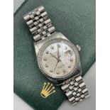 Rolex Oyster Perpetual DateJust with Mother of Pearl face and Diamond Dial - 36mm - in good