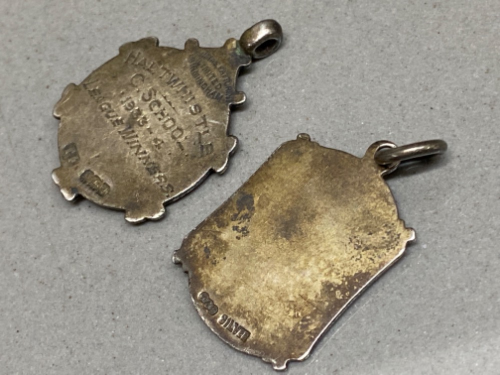2x hallmarked silver fobs - 13.3G - Image 3 of 3