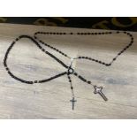 2x Antique rosary prayer beads, both from St. Cuthbert's Church