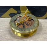 Brass & copper “Stanley London” 2 in 1 compass & sun dial