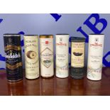Total 6 cased whisky miniture to incude, Glenfiddich, The edradour