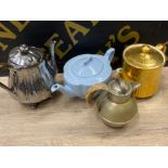 4x teapots, including Johnson brothers & gold Royal Worcester