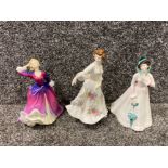 3x Royal Doulton lady figures to include ‘Melissa’ & ‘Hazel’