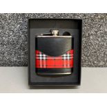 Boxed 6oz stainless steel hip flask (as new)
