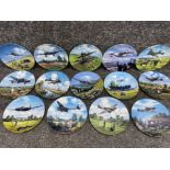 Total of 14 limited edition Royal Doulton collectors plates - Heroes of the sky “military