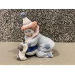 Lladro figure 5278 Pierrot clown with puppy and ball in good condition
