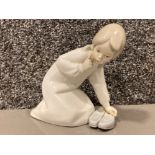 Lladro 4523 little girl with slippers