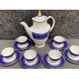 Royal Doulton Coffee service in Royal Windsor pattern comprising of coffee pot and 6 cups and