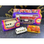 Siku diecast vehicles including 3411 airport fire engine, 1911 rescue ambulance