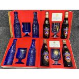 2x limited edition commemorative Guinness bottled beer & glass sets, in original boxes