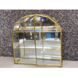 Vintage vitrine glass 3 tier wall hanging miniature display cabinet