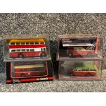 4x corgi diecast vehicle to include 2 buses and a minibus