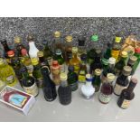 Tub containing a large quantity of Alcohol miniatures - Liqueurs, Scotch etc