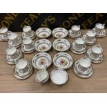 Box of Paragon - “Tree of Kashmir” patterned tea China - comprising of 12 cups, 12 saucers, 12