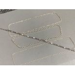 4x silver necklaces (1 with 10 CZ’s) 29.8g