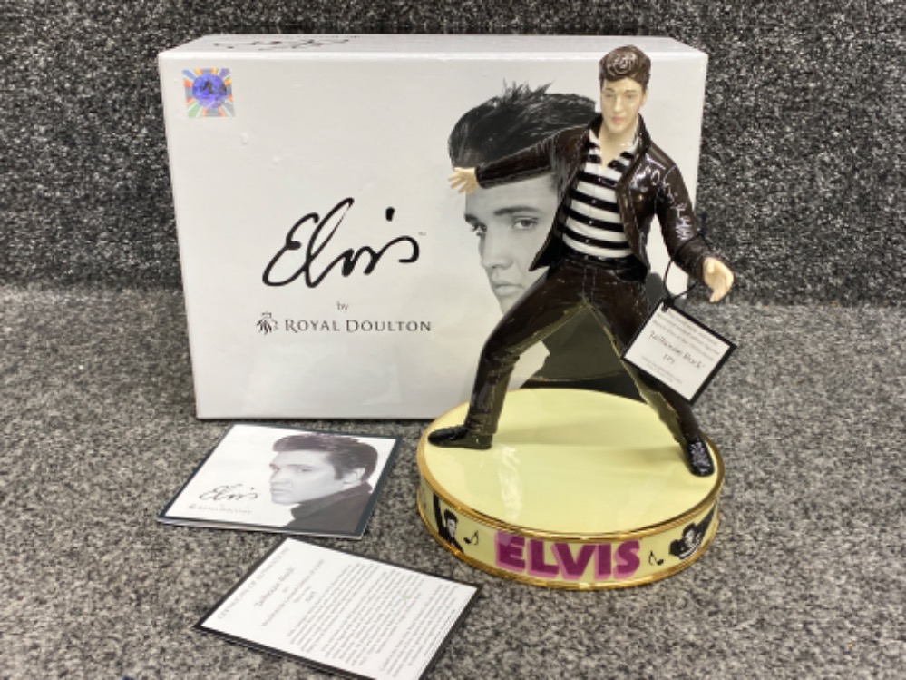 Limited edition Royal Doulton ‘Jailhouse Rock’ Elvis Presley figure, with original box, tag &