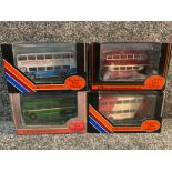 4x diecast buses including Exclusive first edition buses (see in image)