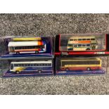 4x diecast buses to include corgi ( #7, London express etc)