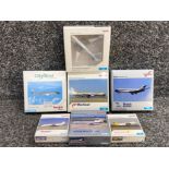 7x Herpa collectable aeroplanes to include City Bird, British airways and Aeroflot