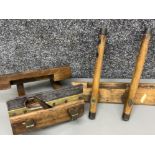 2x vintage wooden woodworking planes