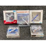 5x Herpa collectable aeroplanes to include Canada 3000 and Air-Berlin
