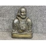 Large cast metal Gotz Von Berlichingen wall plaque - 44x31cm