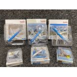 6x Herpa collectable toy aeroplanes to include KLM and Germanwings