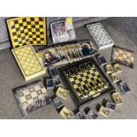 The Lord of the Rings complete chess set, with all accessories, original boxes, magazine issues &