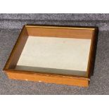 Wooden & glass jewellery & collectibles display case, 64x52cm