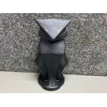 Large & heavy Art Deco cast iron Hubley cat doorstop - height 26cm