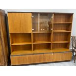 Large 3 section teak G-Plan Wall unit, H180xW229cm