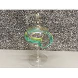 Retro hanging all-glass candle holder