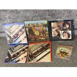 6 vintage The Beatles L.P records