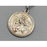 Silver chain & St.Christopher pendant, 5G gross
