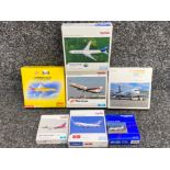 7x Herpa collectable aeroplanes to include Air France and Virgin Sun