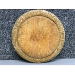 Victorian Sycamore breadboard - diameter 31cm