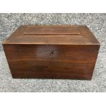 Dark oak jewellery box with key - 35x22.5cm, height 18cm