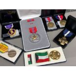 Total of 7 military medals including purple heart, USA Navy cross, Kosovo campaign & Vietnam service