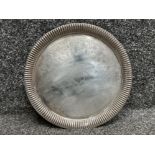 Mappin & Webb’s prince’s plate (silver plated) circular shaped plated on tri-foot supports “London &
