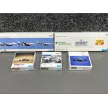 9x Herpa mini aeroplanes to include Lufthansa and Austrian Arrows