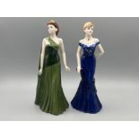 2 x Coalport figures Ladies of fashion Kate and Hilary in good condition