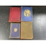 4x antique books including 1865 “Accursed thing and other poems” & 1878 “The Works of Alfred